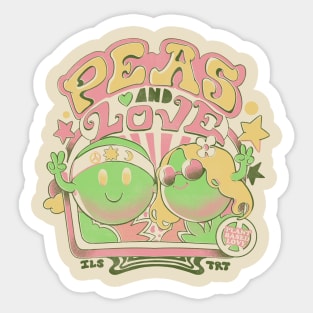 Peas and Love Sticker